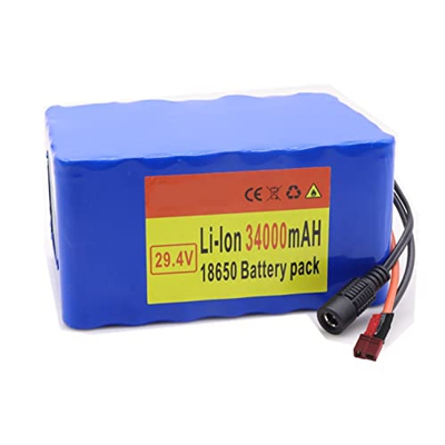 Batería de Bicicleta Eléctrica 29.4V 34Ah Batería de Iones de Litio E-Bike Bicicleta Eléctrica con 29.4V 2A Cargador Y BMS para Scooter eléctrico ebik