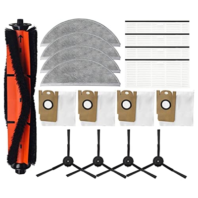Rheross PañO de Trapeador Bolsa de Polvo Cepillos Principales Rodantes Cepillo Lateral para Aspiradora Robot R1 Filtros HEPA Trapos PañOs de Trapo