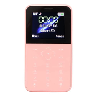 FUIK Mini Teléfono Móvil Portátil, SOYES S10P Mini Smartphone HD 5MP Cámara Digital Micro USB Cámara Trasera para Que los Niños Estudien (Rosa)