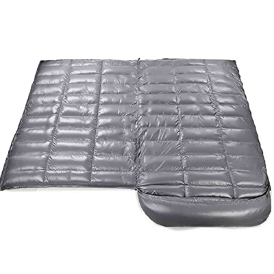 ANUGU Saco de Dormir Doble - Saco de Dormir Impermeable de tamaño Queen Buen Peso Ligero para Acampar Clima Fresco Mochileros Senderismo