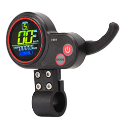 Panel de Control de Bicicleta Eléctrica, Acelerador de Pulgar de Scooter Eléctrico de Plástico LCD a Prueba de Agua para Reemplazo en oferta