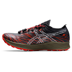 ASICS Fuji Speed, Trail Running Shoe Hombre, Black/Cherry Tomato, 43.5 EU precio