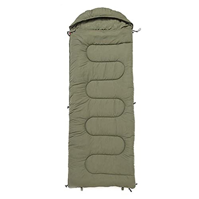 ANUGU Saco de Dormir para Acampar Saco de Dormir de Empalme de algodón Temporada Almohada cálida Saco de Dormir con sobre con Capucha para Viajar Send