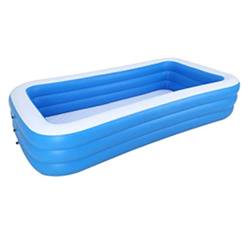 XIALIUXIA Piscina Hinchable Grande Familiar, Piscina Hinchable Rectangular, para Niños Adultos 3+, Pequeños al Aire Libre Jardín Patio Trasero,Azul,18 en oferta