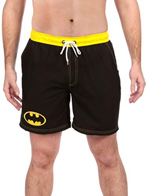 DC Comics Hombre Batman Bañadores de natación Negro Large