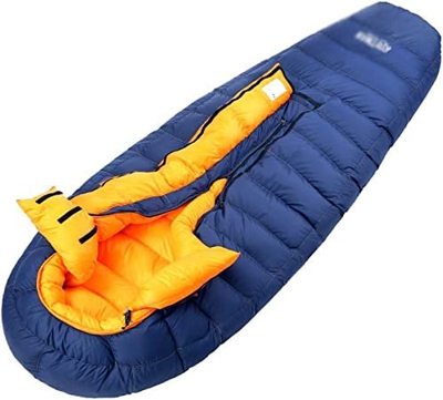 Saco de Dormir Saco de Dormir para Adultos Al Aire Libre Invierno Ultraligero Acampar Cálido -40 ° C Saco de Dormir de Plumas de Ganso Saco de montañi