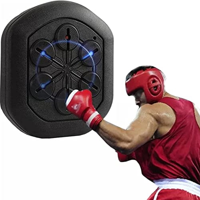 THERES Práctica de Pared de práctica electrónica de Boxeo, probador de Fuerza de Equipos de Boxeo para niños con música, Adultos Velocidad de la reacc
