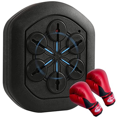 THERES Máquina de Boxeo de música Inteligente, máquina de Boxeo electrónica, Equipo de Gimnasio de Boxeo de Pared portátil, Equipos de Boxeo para Jueg