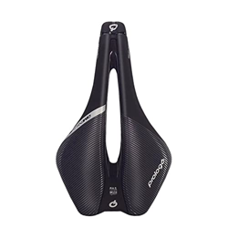 Sillín de Bicicleta de Carretera de Entrenamiento Profesional Dimension MTB Sillín de Bicicleta Touring TIROX T4.0 Sillín Ligero en Blanco y Negro (Co en oferta