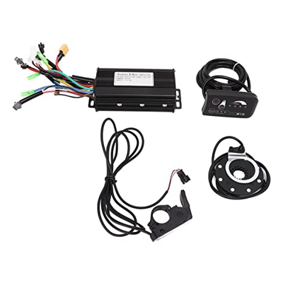 Kit de Controlador de Onda Sinusoidal 26A, Acelerador de Pulgar de Bicicleta Eléctrica Disipador de Calor 24V 36V 48V Protección de Circuito de Autoes