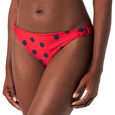 Women'secret Parte Inferior de bikini, con efecto drapeado en la cintura para Mujer, Rojo, XL