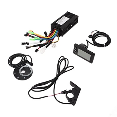 Demeras Kit de Controlador de Conversión de Bicicleta Eléctrica, Panel ABS GD01 Buena Disipación de Calor Kit de Controlador de Motor de 3 Modos 24V 3