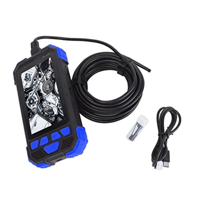 Haokaini Lente dual .9mm 1080P Inspección digital 4.3 pulgadas Pantalla IPS IP67 Blue1 Lente dual IP67 Serpiente Digital Boroscopio Inspección Digital