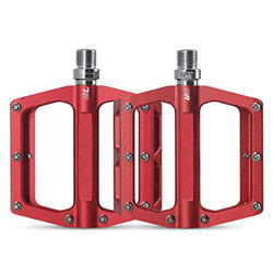 Aanlun Bicycle Pedals with 4 Specifications of Material 115 * 92Mm Suitable for Mountain Bikes,Red (Color : Red) en oferta