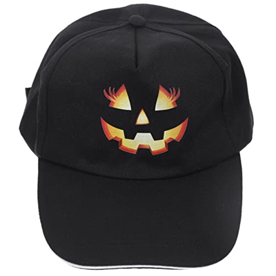 UTHCLO Jack-Ball Divertido Béisbol Sombrero De Linterna Adorno De Tela para O-Bloqueo Calabaza Favores Fiesta Estilo Deportes Disfraz Gorras Decorativ