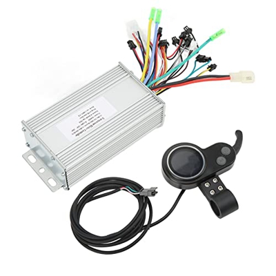 Kit de Controlador de Motor de Bicicleta Eléctrica, Pantalla de Datos Múltiples Pantalla LCD Acelerador de Pulgar 36V 48V Carcasa de Aleación de Alumi