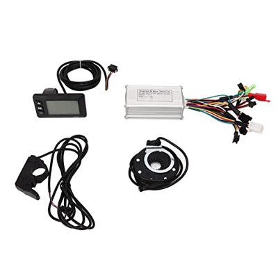 Juego de Controlador de Motor sin Escobillas, Kit de Controlador de Motor de Medidor LCD de Diseño de Ranura Sinusoidal PAS 24V 36V 48V para Bicicleta