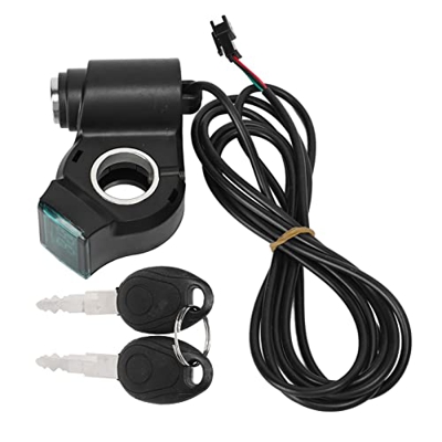 Kit de Empuñadura de Acelerador de Bicicleta Eléctrica, Piezas de Repuesto Pantalla Digital en Tiempo Real Interfaz SM ABS Empuñadura de Velocidad de 