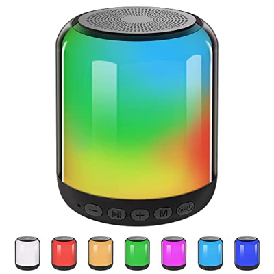 Luz Nocturna Altavoz Bluetooth Inalámbrico, Altavoces Portátil al Aire Libre Que Cambia de Color, Lámpara de Cabecera LED, Regalos de Cumpleaños para 