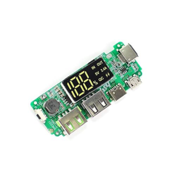 VGVCTX LED Dual USB 5V 2.4A Micro/Type-C USB Mobile Power Bank 18650 Módulo de Carga Placa de Cargador de batería de Litio con Pantalla Digital (Color precio