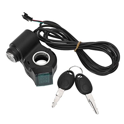 Kit de Empuñadura de Acelerador de Bicicleta Eléctrica, Piezas de Repuesto de Empuñadura de Velocidad de Bicicleta Eléctrica con Bloqueo de Pantalla p