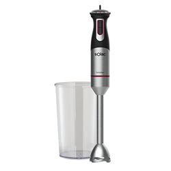 Solac Solution BA5695 - Batidora de mano de 1200W, con regulador de velocidades progresivo, función turbo, campana anti salpicaduras, cuchillas de alt precio