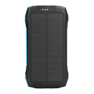 Cargador Solar Banco de Energía, Alta Tasa de Conversión 2 Métodos de Carga Múltiples Puertos de Salida Cargador de Teléfono a Prueba de Agua con Lint