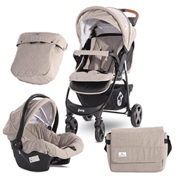 Lorelli – Cochecito bebé 2 en 1 Daisy 2 piezas - Silla de paseo + portabebés grupo 0+ - Incluye bolso maternal y cesta de gran capacidad – Con Cojín d precio