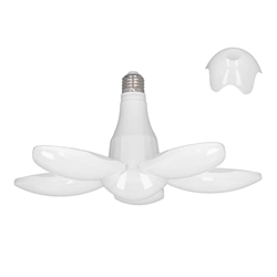 SH-RuiDu Luz de garaje E27 E26 5 hojas plegable 5100LM 60W alto brillo ahorro de energía deformable 85‑265V1 Luz de garaje Luz de garaje plegable defo precio