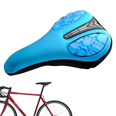 Cojín para asiento de bicicleta - Funda para asiento de bicicleta estática acolchada con espuma viscoelástica | Cómodo asiento de bicicleta suave apto