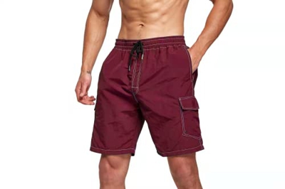 Tansozer Bañador Hombre Corto Bañadores Hombre Surferos Secado Rápido Pantalones Cortos Hombre Verano Shorts de Baño con Forro de Malla Rojo M