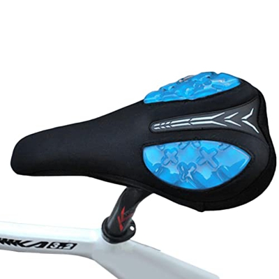 Dificato Cojín para Asiento de Bicicleta, Funda de Asiento de Bicicleta Acolchada de Silicona Suave, Cojín de Asiento de Bicicleta cómodo y Transpirab