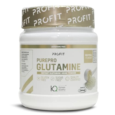 PROFIT - L-Glutamina en polvo - Calidad Kyowa - Libre de gluten - Previene la aparición de fatiga y promueve la recuperación de los tejidos musculares