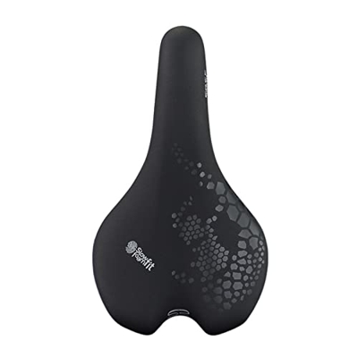 SWEPER Asiento de Bicicleta de Carretera de montaña, Asiento de Espuma SR, Asiento Hueco cómodo for Bicicleta, cojín de Asiento de riel de aleación de