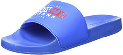 TOMMY JEANS Tomm Jeans Seasonal Poolslide, Sandalias deslizantes Hombre, Mesmerizing Blue, 42 EU en oferta