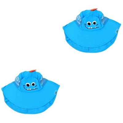 VALICLUD Adorable Gorras Rebosantes Rápido Protección Niño Playa Aire Nadar Chico Viaje Agua Grande Seco Patrón Y Sombreros En Forma A Prueba De Vient