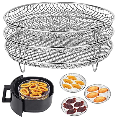 MAAF Freidora de Aire Accesorios-Tres bastidores apilables -Acero Inoxidable 304 para 4.2QT - 5.8QT freidora de Aire, Horno, Olla a presión