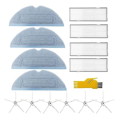 marian Kit de Accesorios de Repuesto Apto para Robot Aspirador S7 T7S T7 Plus, Almohadillas Filtro Cepillo Lateral, Piezas de Repuesto