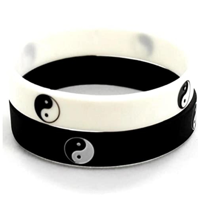 Zonster 2 Unids Tai Pulsera Silicona Hombres Y Mujeres Banda Goma Pulseras para Deportes Fiesta Decoración Universal Pulsera