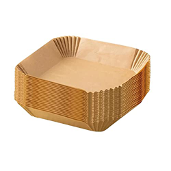 OUHUAN Revestimiento para Freidora de Aire de 6,3 Pulgadas, 100 Piezas, Papel de Pulpa de Madera Papel de Pulpa de Madera Papel de Vapor Cuadrado para precio