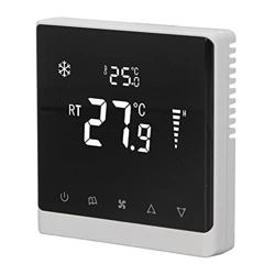 Termostato de Ventilador de Aire Acondicionado, Panel de Termostato de Pantalla Táctil para el Hogar con Pantalla LCD Grande Termostato Inteligente si características