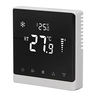 Termostato de Ventilador de Aire Acondicionado, Panel de Termostato de Pantalla Táctil para el Hogar con Pantalla LCD Grande Termostato Inteligente si