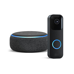 Te presentamos el Blink Video Doorbell, negro, compatible con Alexa + Echo Dot (3.ª generación), Tela de color antracita - Kit de inicio de Hogar digi características