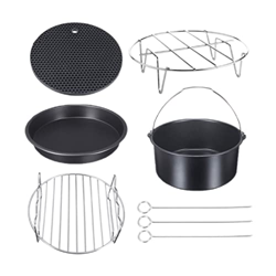 NiseWuds Accesorios de freidora Aire Freed Set 5pcs 6 en 1 con Bandeja de Pizza de Lata, etc, para Hornear en la Cocina en casa características