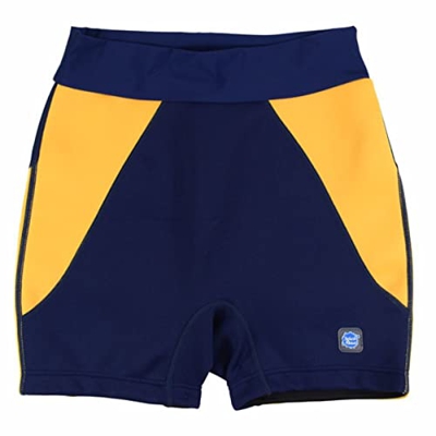 Splash About Jammers Bañador para incontinencia, Unisex, Azul Marino/Amarillo, Small (Waist 64-76 cm)