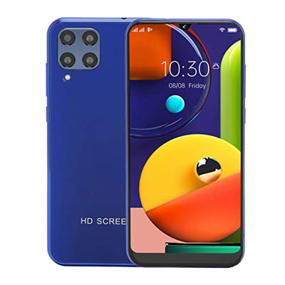 Smartphones con Desbloqueo Facial, 13MP 8MP 4000mAh Batería 6.53in Smartphones Dual SIM 4GB RAM 64GB ROM para Viajar (Enchufe de la UE)
