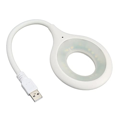 Luz de Lectura Activada por Voz, Distancia de Control de Sonido de 2 M, Flexión Multidireccional, 24 Perlas LED, Lámpara de Lectura de Voz USB para Vi