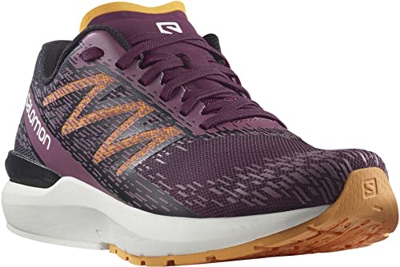 SALOMON Shoes Sonic 5 Balance W, Zapatillas de Running Mujer, Grape Wine/Black/Blazing Orange, 36 EU