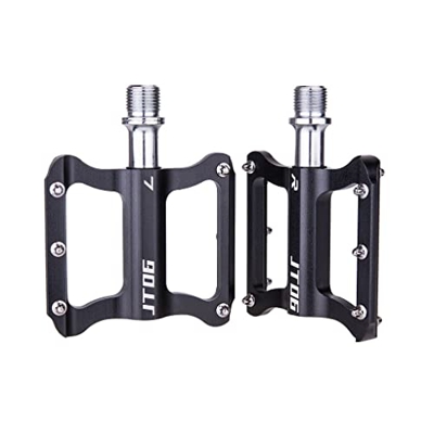 WUISOLQP Paquete de 2 pedales de bicicleta, accesorios de ciclismo antideslizantes, reparación de pedales planos , Negro
