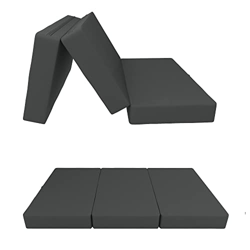 POKAR Colchón Plegable Impermeable Colchon Coche Cama Plegable Impermeable para Invitados Camping Cuna de Viaje 120 x 195 x 15 cm, Antracita características